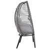 Charles Bentley Egg Shaped Chair Wicker & Rope Basket Grey Outdoor Furniture thumbnail 2