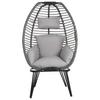 Charles Bentley Egg Shaped Chair Wicker & Rope Basket Grey Outdoor Furniture thumbnail 3