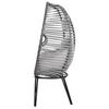 Charles Bentley Egg Shaped Chair Wicker & Rope Basket Grey Outdoor Furniture thumbnail 6