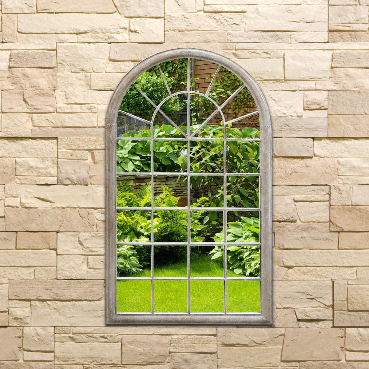 Arch Outdoor Wall Decorative Mirror - Natural