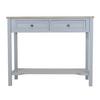 Charles Bentley Loxley 2 Drawer Wooden Storage Console Hallway Table Grey thumbnail 3