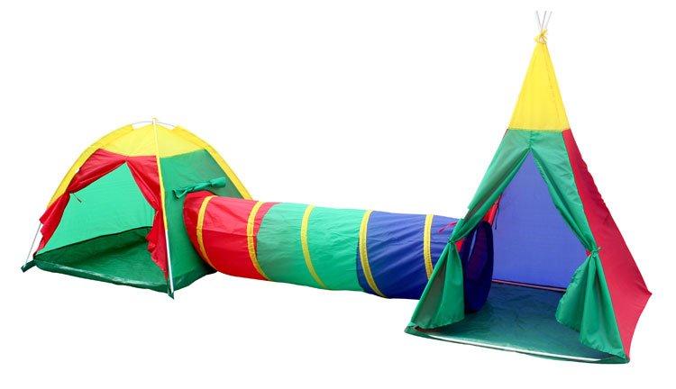 Children’s 3in1 Adventure Indoor/Outdoor Tepee Play Tent Set