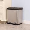Charles Bentley Stainless Steel 30L Recycle Pedal Bin with 2 Compartments thumbnail 2