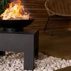 Charles Bentley Fire Pit with Metal Fire Bowl and Square Concrete base thumbnail 2