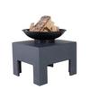 Charles Bentley Fire Pit with Metal Fire Bowl and Square Concrete base thumbnail 3