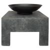 Charles Bentley Fire Pit with Metal Fire Bowl and Square Concrete base thumbnail 5