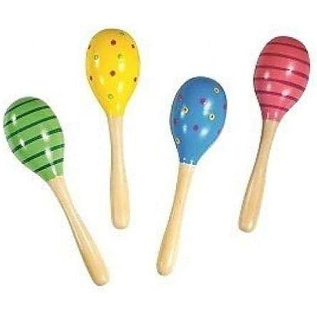 Wooden Maracas (Colours Vary, One Supplied)