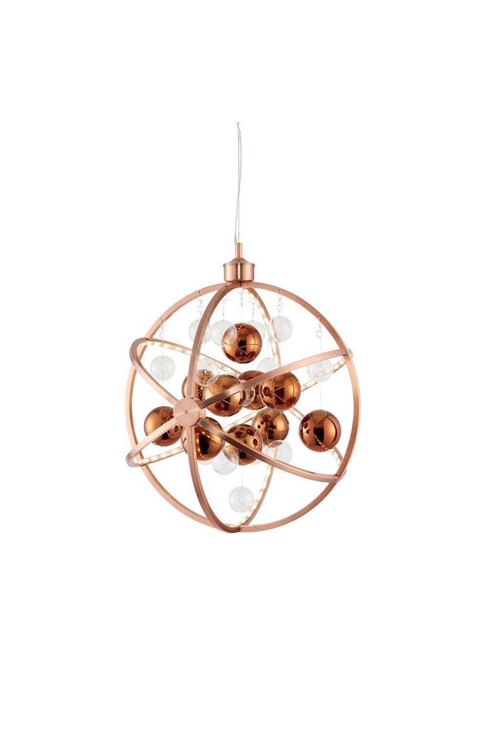 Muni Spherical Ceiling Pendant Light with Copper Balls