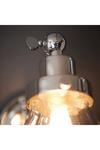 Netlighting Faraday Bathroom Adjustable Dome Wall Light with Pull Cord Chrome Glass Shade thumbnail 5