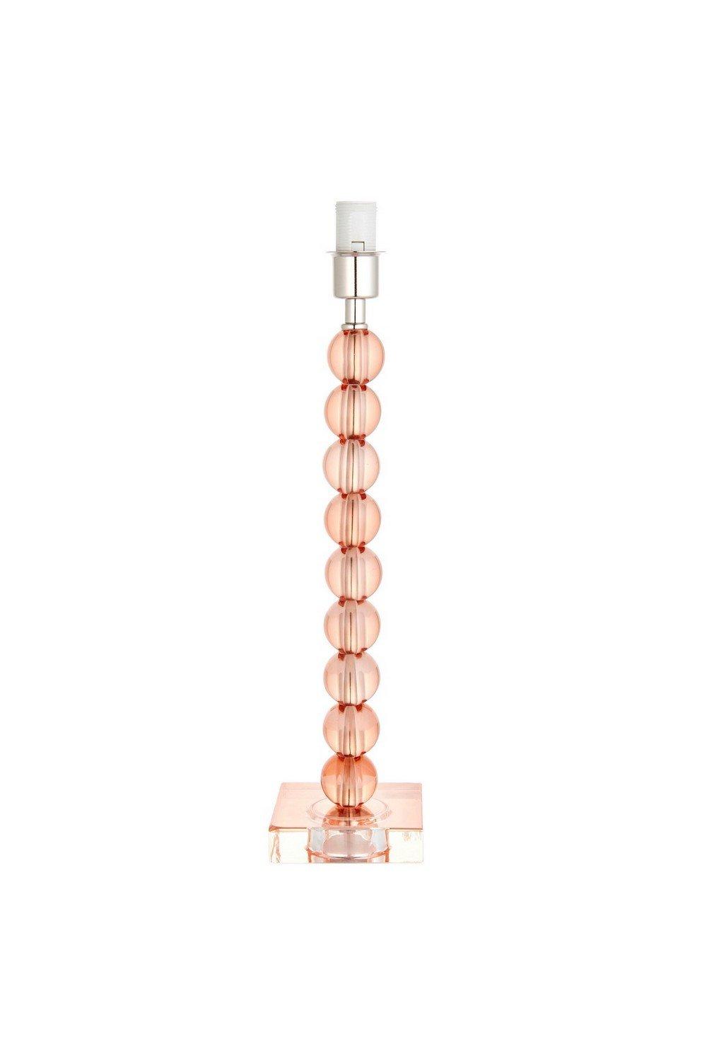Adelie Base Only Table Lamp Blush Crystal Glass Bright Nickel Plate