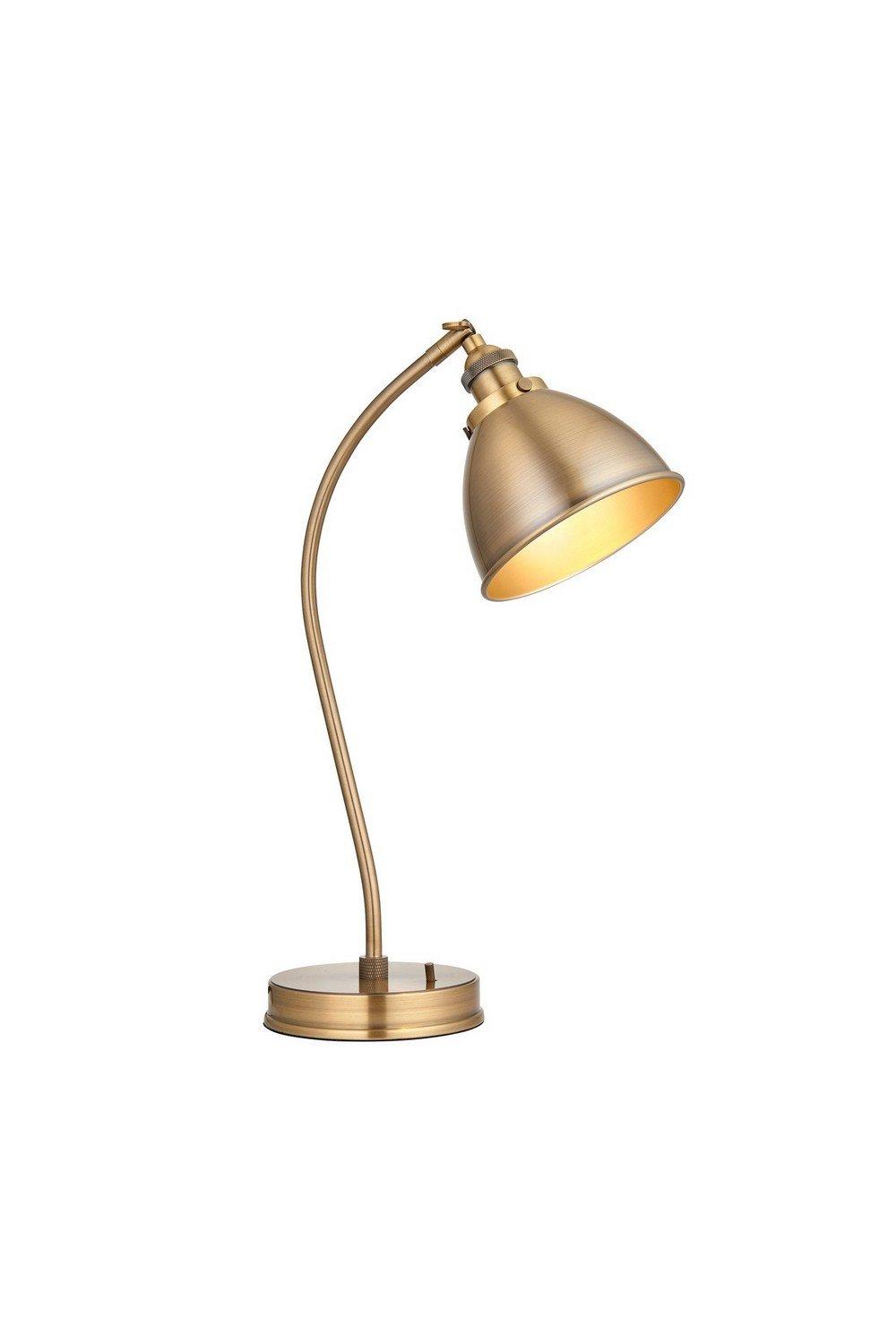 Franklin Task Table Lamp Antique Brass Plate