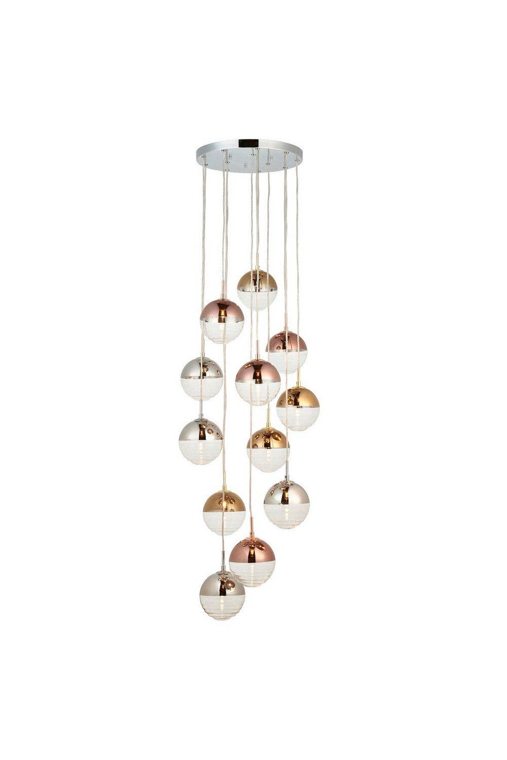 Paloma Plate Pendant Ceiling Lamp Chrome Plate With Chrome Copper Gold Glass