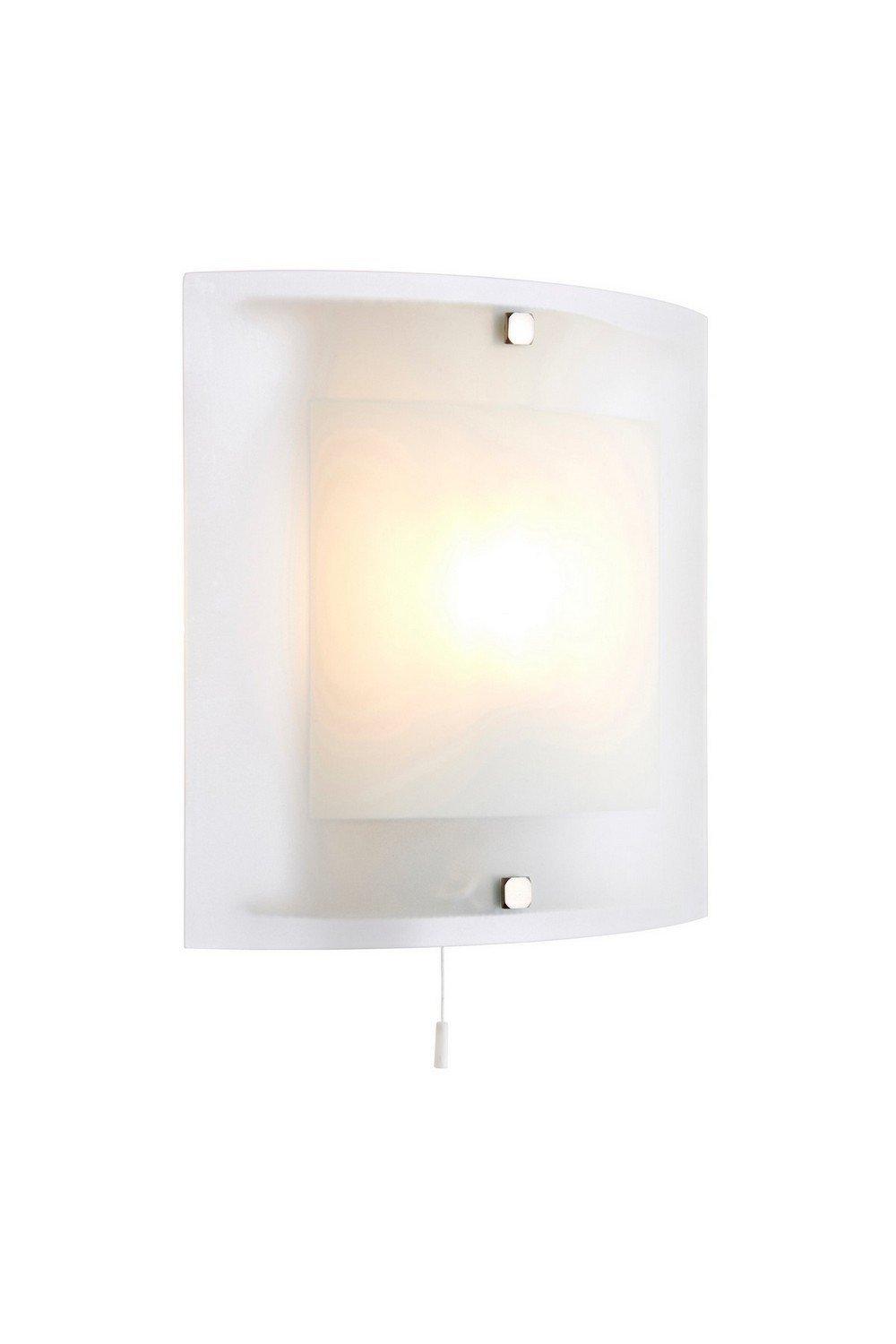 Blake 1 Light Indoor Wall Light Clear with Frosted Glass E14