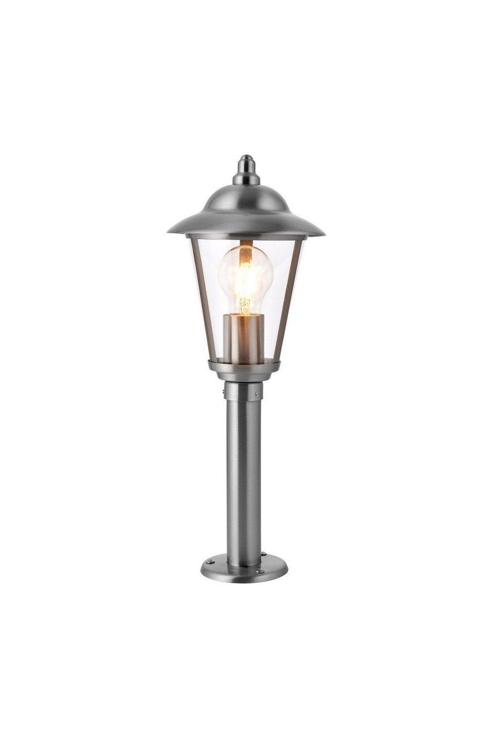 Klien Outdoor Bollard Light Polished Stainless Steel Clear Polycarbonate IP44 E27