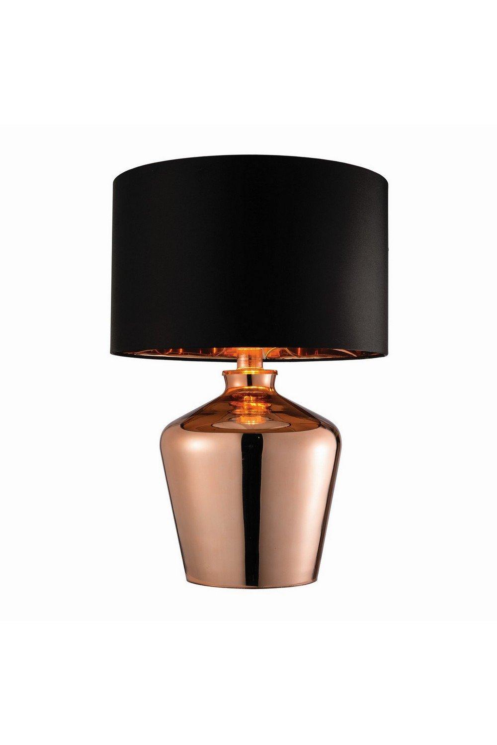 Waldorf Table Lamp Copper Glass E27