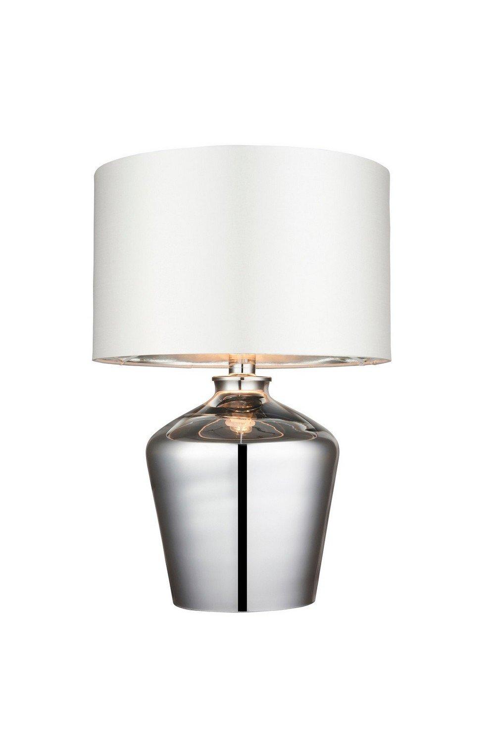Waldorf Table Lamp Chrome Glass E27