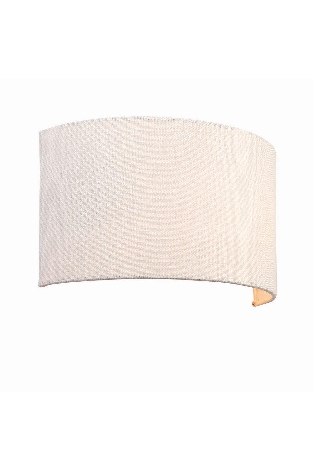Obi 1 Light Up & Down Wall Light Vintage White Linen Polyester Cotton E27