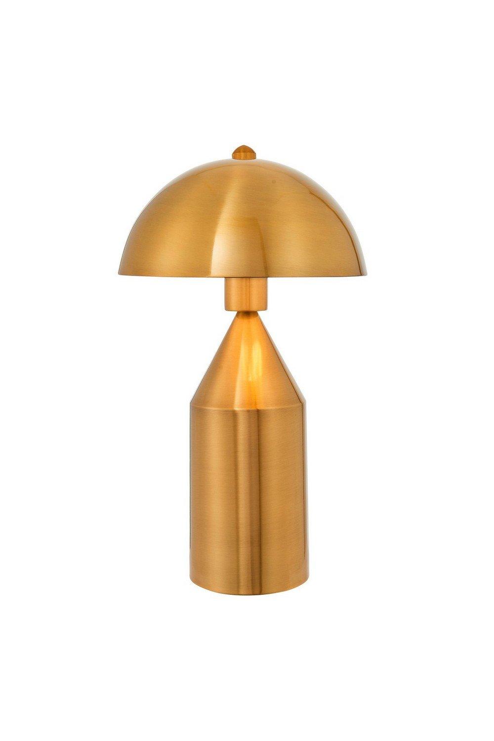 Nova Table Lamp Antique Brass Plate & Gloss White 1 Light IP20 E27