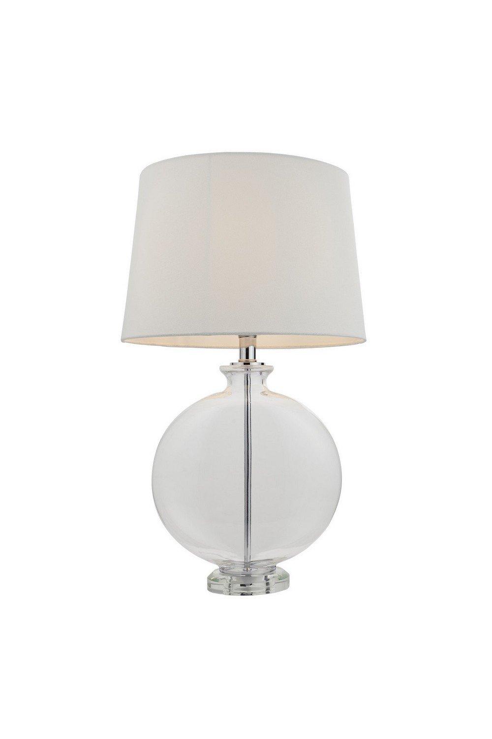 Gideon Table Lamp Clear Glass Nickel Plate Shade