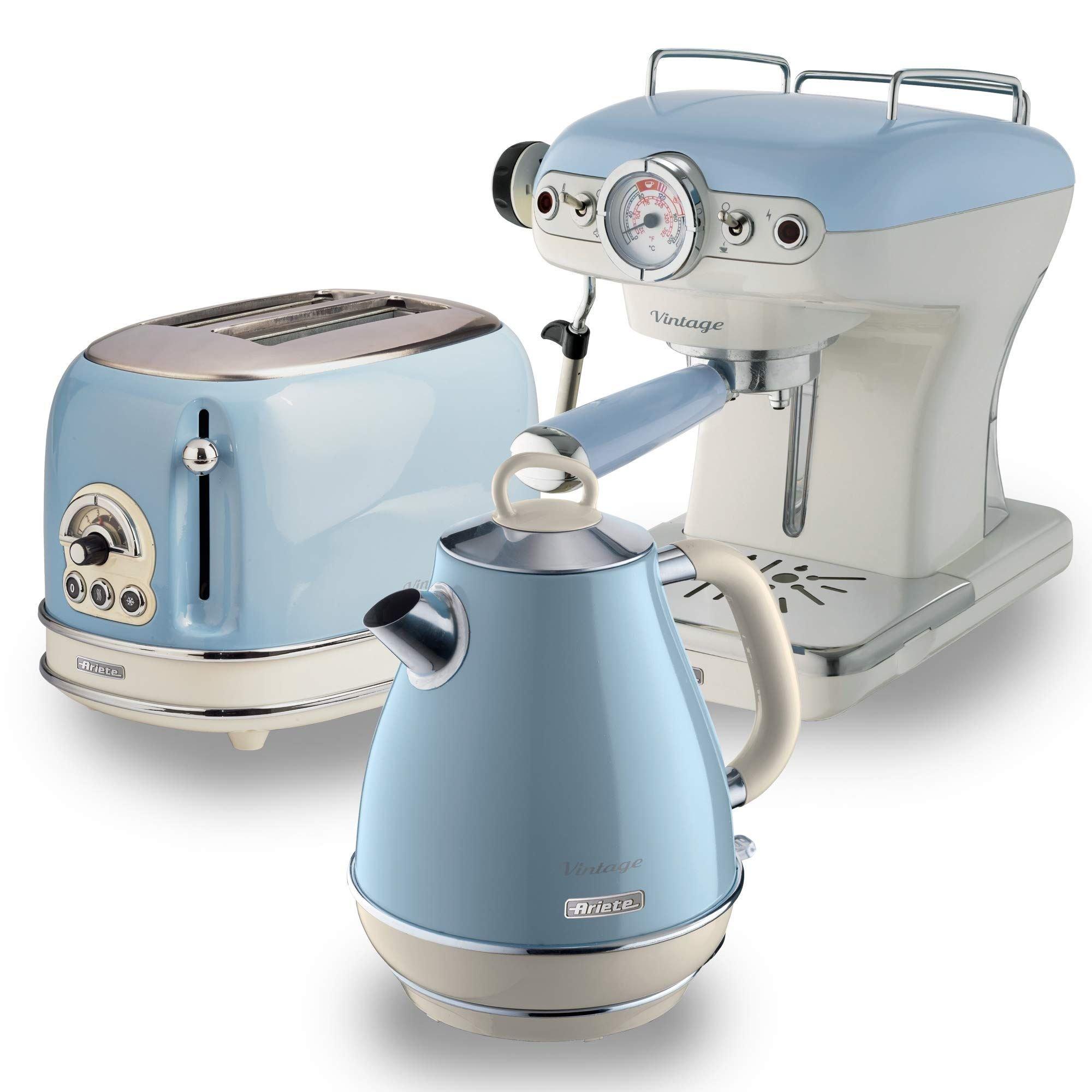 Jug Kettle, 2 Slice Toaster & Espresso Coffee Machine Set
