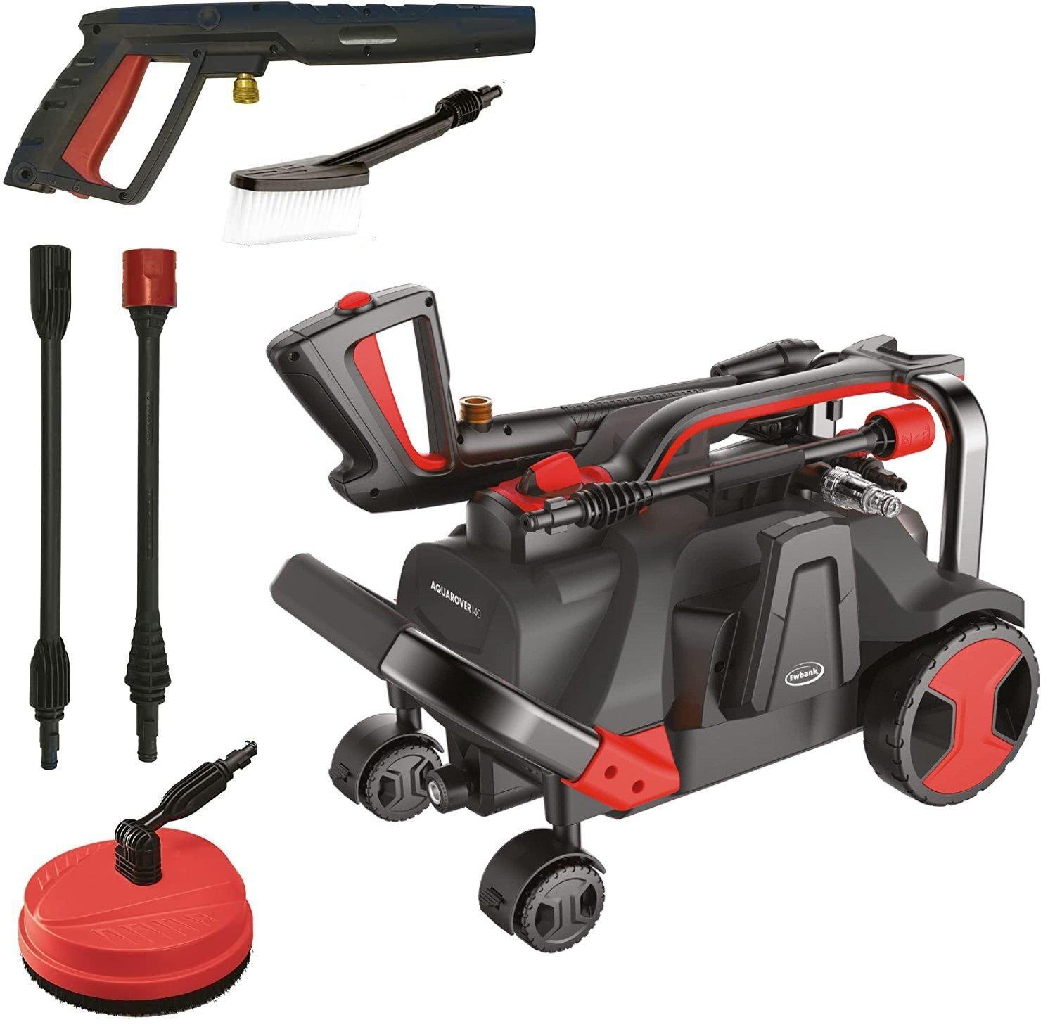 High Power Pressure Washer, 140 Bar/2030 PSI, 4 Wheel Mobility