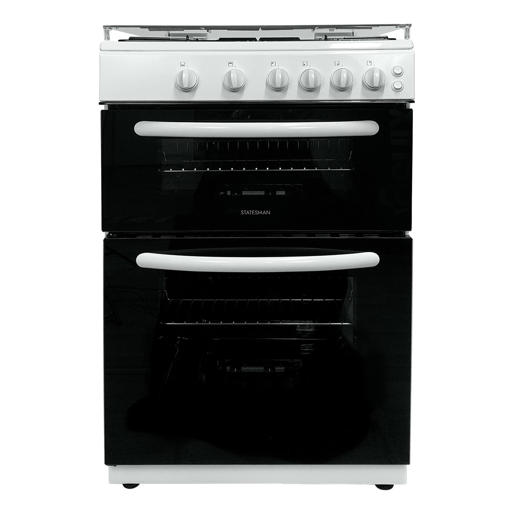 Double Oven Gas Cooker with Glass Lid