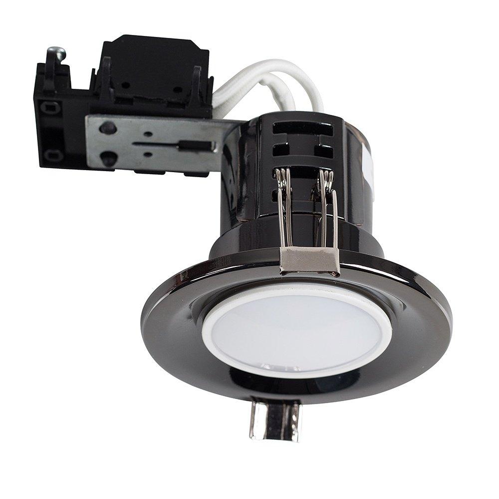 Fire Rated Downlight Pack of 10 Black Ceiling Downlights