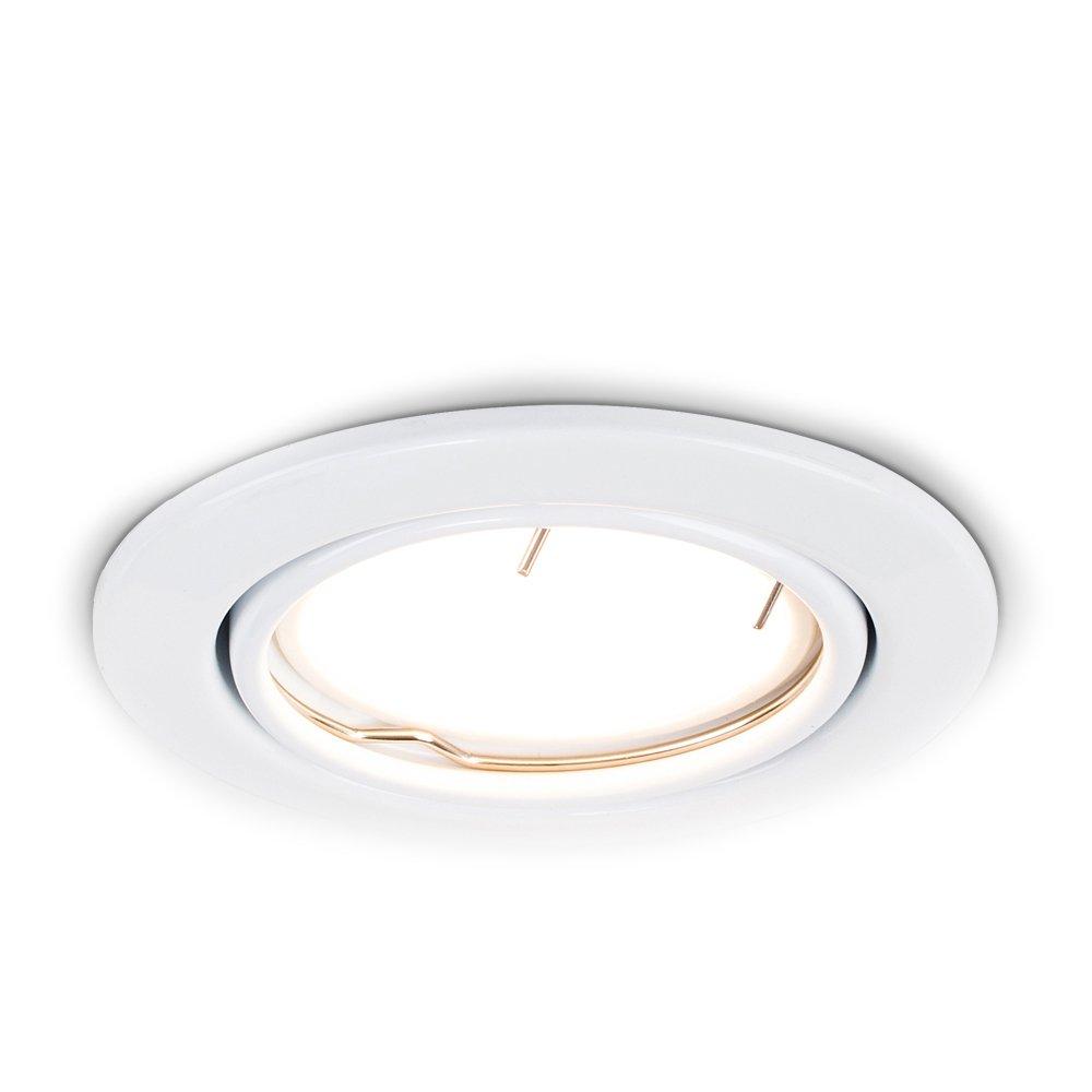 Fire Rated Downlight Tiltable Pack of 10 White Ceiling Downlights