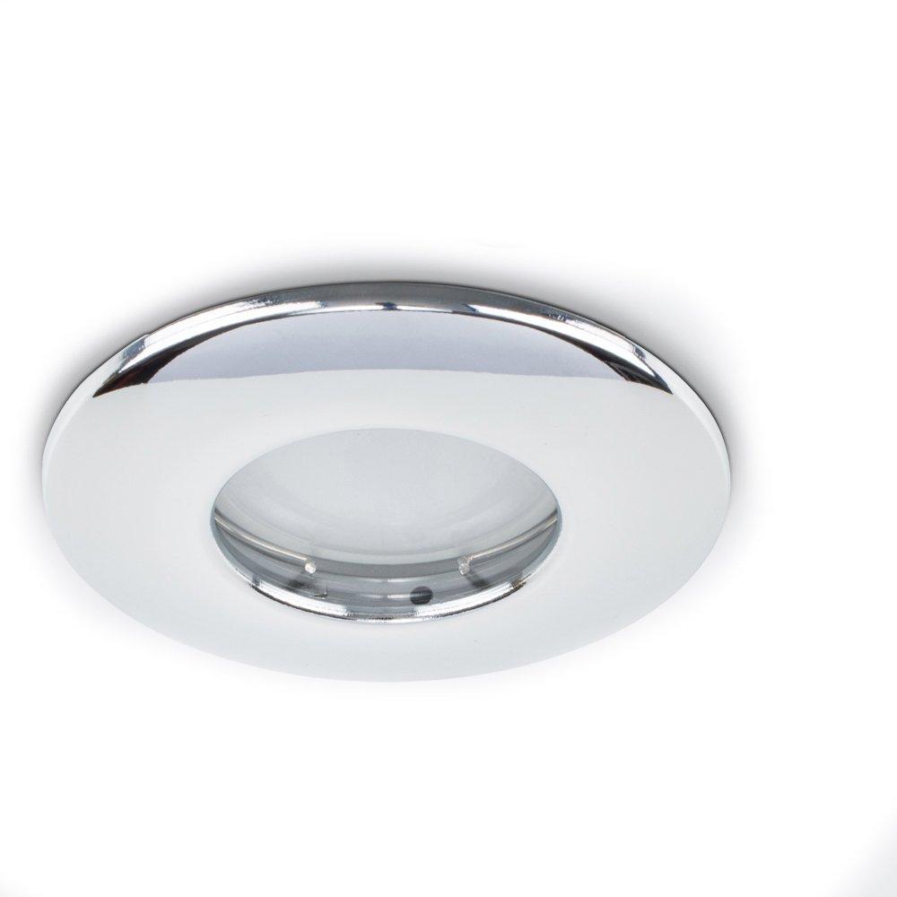 Fire Rated IP65 Downlight Pack of 6 Silver Ceiling Downlights