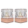 ValueLights Ritz Pair of Copper Table Lamps Touch On/Off Dimmable thumbnail 1