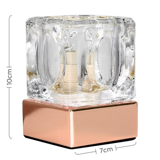 ValueLights Ritz Pair of Copper Table Lamps Touch On/Off Dimmable 6