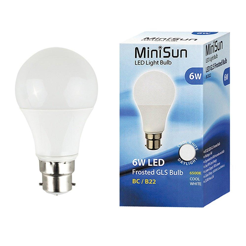 6W BA22d LED GLS Light Bulb 