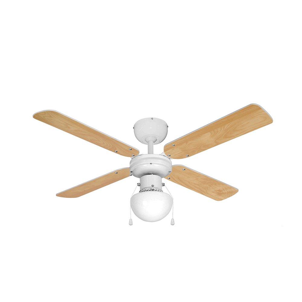 Nimrod 42 Ceiling Fan in White with Reversible Blades