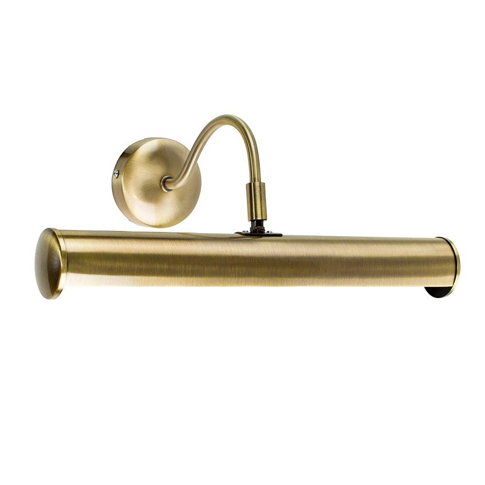 Gemini Traditional Picture Wall Light in Antique Brass