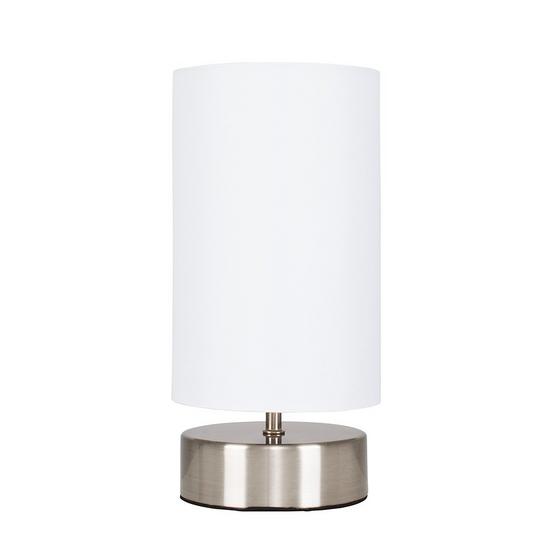 ValueLights Francis Silver Table LampTouch On/Off Dimmable 1