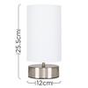ValueLights Francis Silver Table LampTouch On/Off Dimmable thumbnail 6