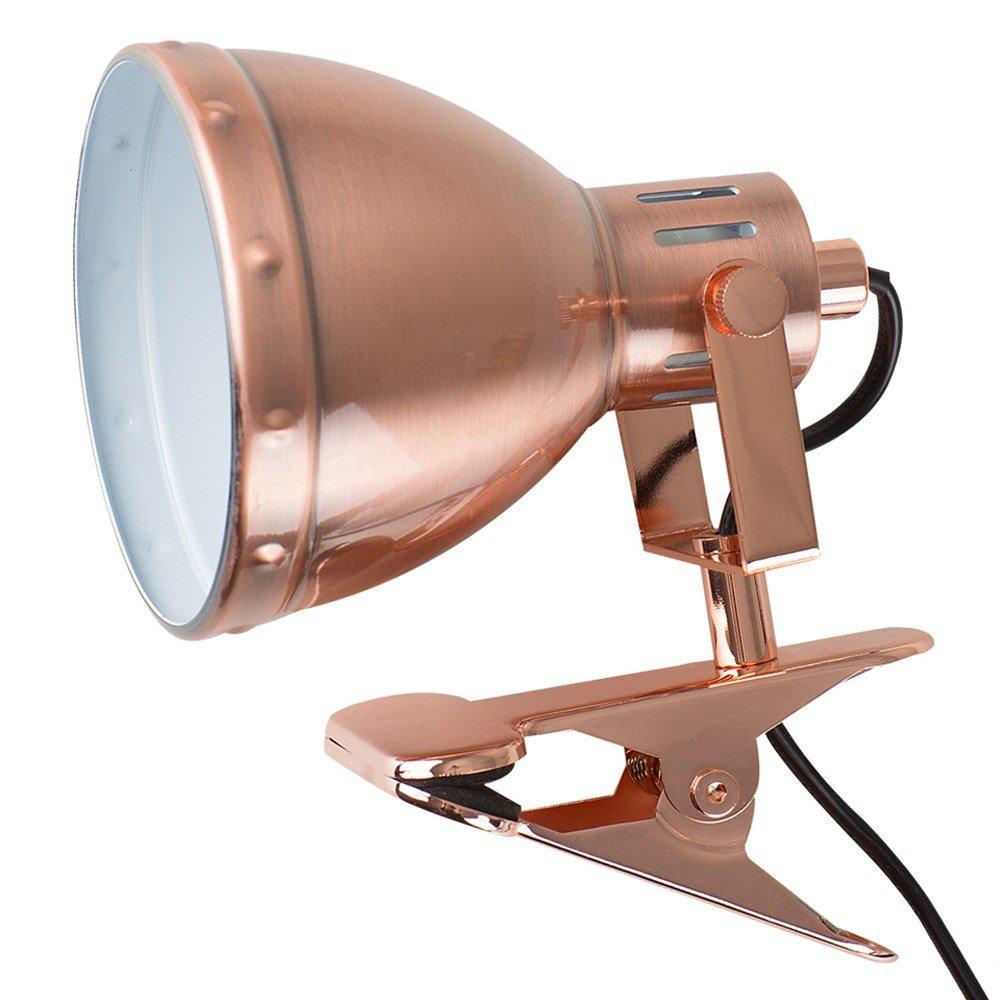Portishead Copper Clip-on Spotlight Lamp