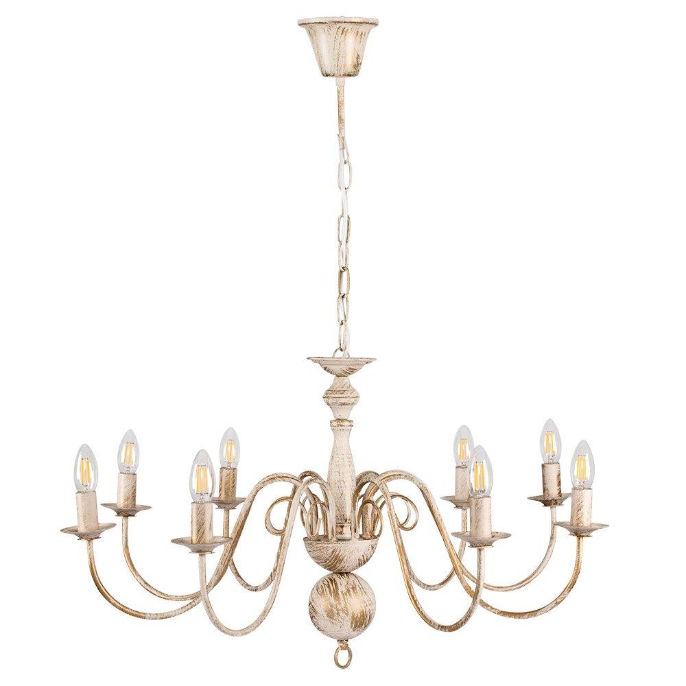 Gothica 8 Way White Ceiling Light Chandelier
