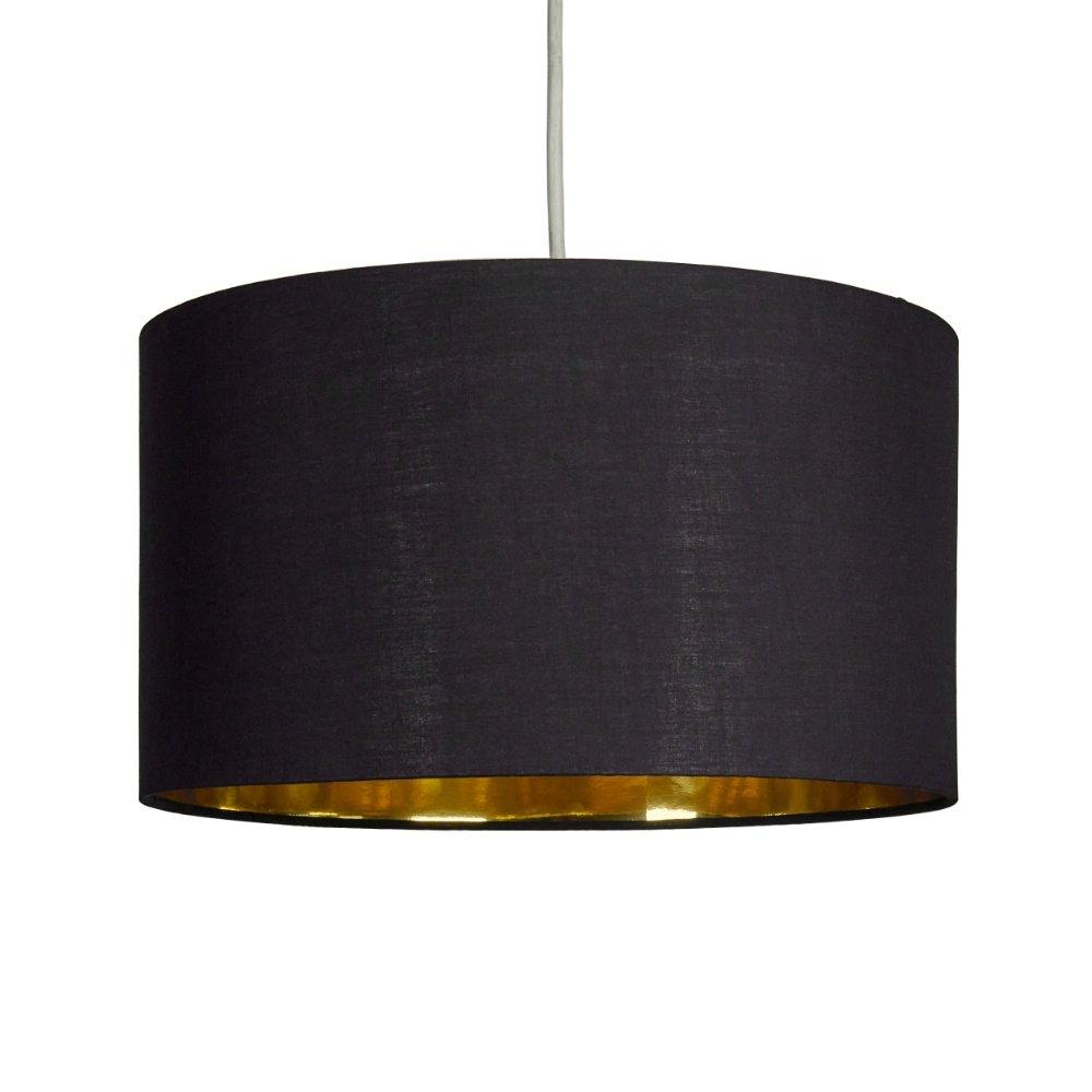 Reni Large Pendant Shade in Black and Gold