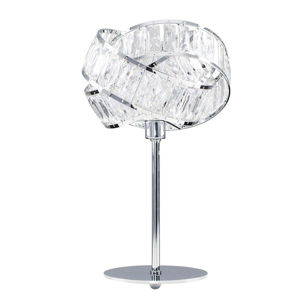 Hudson Intertwined Table Lamp in Chrome and Clear