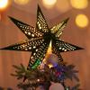 ValueLights Christmas 45cm Green Velvet Star Plug In Lit Tree Topper Or Wall Light thumbnail 1