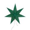 ValueLights Christmas 45cm Green Velvet Star Plug In Lit Tree Topper Or Wall Light thumbnail 2
