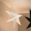 ValueLights Christmas 45cm White Velvet Star Plug In Lit Tree Topper Or Wall Light thumbnail 2