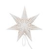 ValueLights Christmas 45cm White Velvet Star Plug In Lit Tree Topper Or Wall Light thumbnail 4