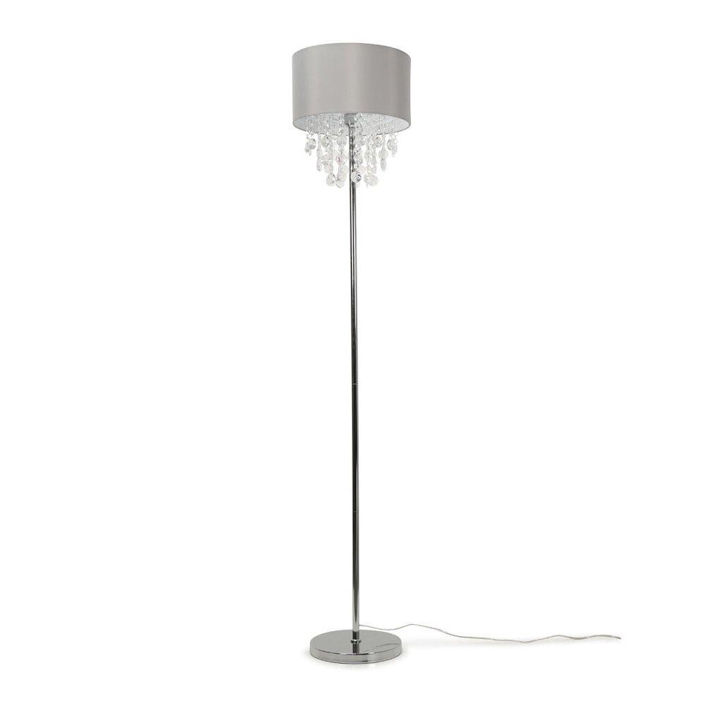 Lulu Grey Floor Lamp With Acrylic Jewel Bead Droplets