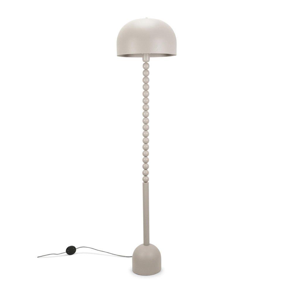 Clement Grey Pebble Abstract Floor Lamp With Metal Dome Lampshade