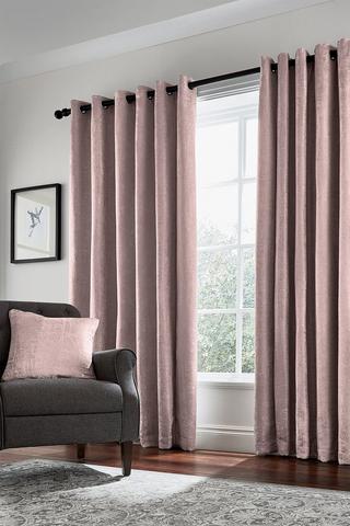 Product 'Roma' Woven Lined Curtains Dusty Pink