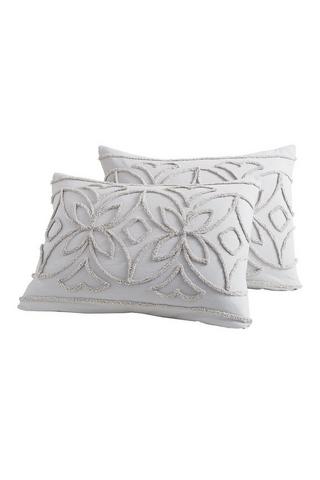 Product 'Chenille Border Cotton' Standard Pillowcase Grey