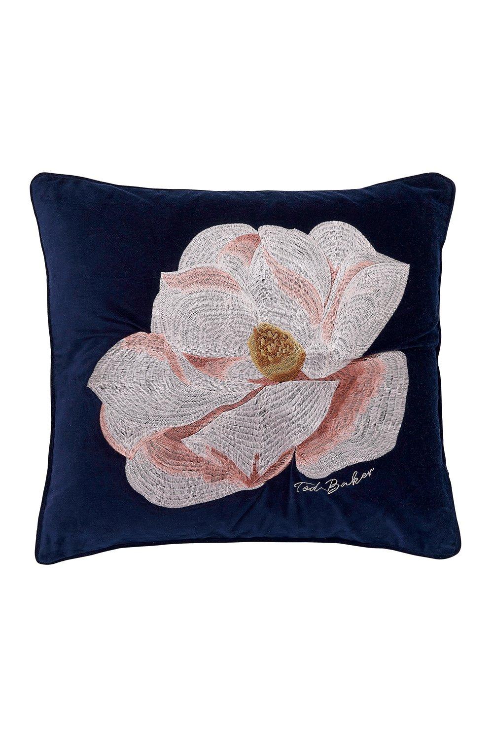 'Opal Floral' Cotton Velvet Cushion
