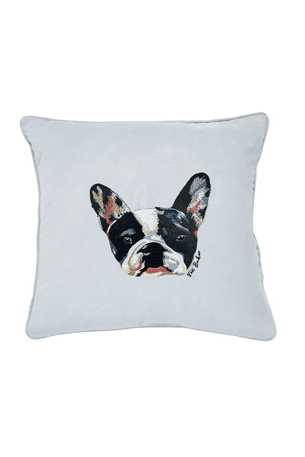 'French Bulldog' Cotton Velvet Cushion